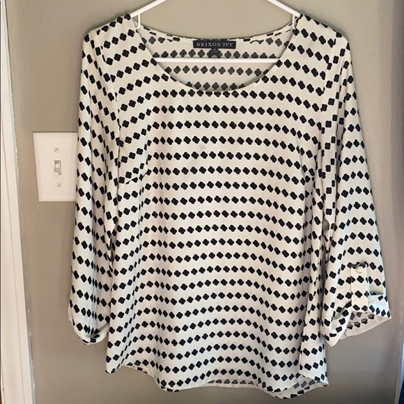 Black and white blouse